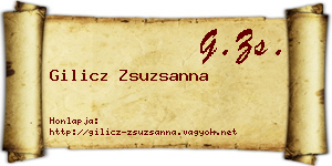 Gilicz Zsuzsanna névjegykártya